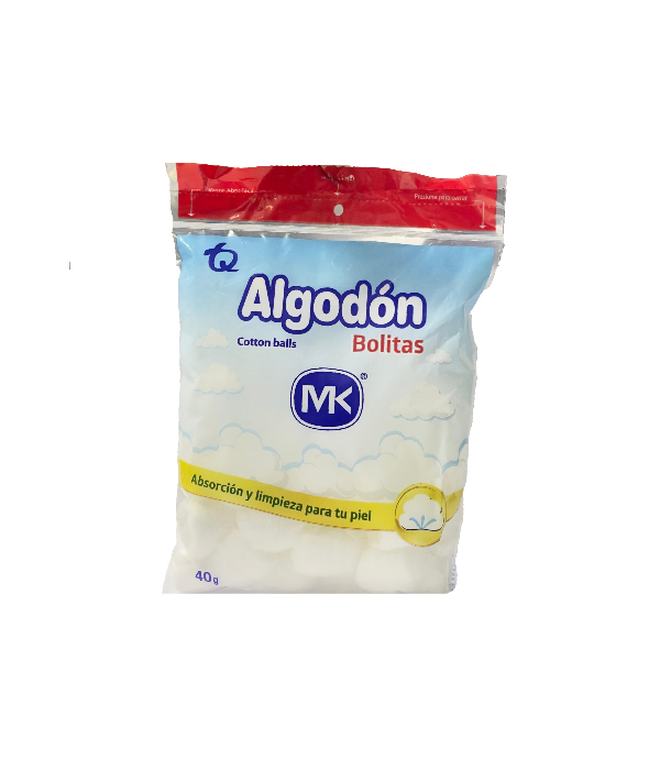 ALGODON POMOS BOLSA 40 GR GRATIS 20 GR MK